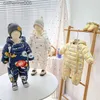 Tute Bambini Autunno Inverno Complessivo per neonato Piumino in cotone Addensare vestiti Con cappuccio neonato Costume per neonato Ragazzi Ragazze Tuta PagliaccettoL231101