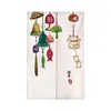 Rideau porte Polyester coton tissu pour cuisine chambre vent rideaux paysage écran personnalisable rideau japonais (pas de tiges)