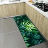 Carpets Green Leaves Kitchen Mat Home Entrance Doormat Luxury Decoration Carpet For Living Room Anti-Slip Bathroom Hallway