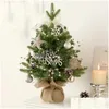 Christmas Decorations Christmas Decorations Mini Artificial Tree Table Decoration Ornament Music Box Decorative Xmas Home Party Drop D Dhfxm