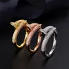 Fashion Titanium Steel Diamond Ring Men Femmes Punk Style Punk Quality Couple de luxe Bande de luxe Bijoux Cadeau