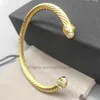 Bangle luxury bangle designer jewelry woman charm bracelet women 5mm 7mm Round bracelets Head Color Separation Bracelet in Sterling Silv