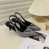 Designer Sandals Women Slippers Fashion Back Strap Party Wedding Party Shoes Leather Non slip Comfort High Heels Black White Birthday Gift Woman Shoes EUR 35-40