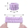 Genouillères 2 pièces bracelet pour Yoga lavage visage doux flanelle dragonne réutilisable maquillage serviette velours filles élastique lavage