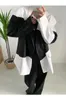 Damenanzüge Tannt Frauen Blazer Schwarz Weiß Farbe Passende Blazer Und Jacken Unregelmäßige Vintage Mode Übergroßen Mäntel 2023