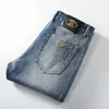 Jeans 2022 Pantaloni elasticizzati casual da uomo con stampa slim fit di marca di moda da uomo