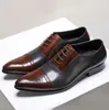 2023 Herren Hochzeitskleid Schuhe Vollnarbenleder schnüren Herren Brogue Business Schuhe Herren Oxfords