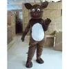 Christmas Brown Pig Mascot Costumes Halloween Fancy Party Dress Unisex Cartoon Posta