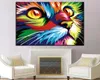 Colorful Cat Head DIY Painting By Numbers Kits Acrylic Paint On Canvas Modern Wall Art Picture For Home Decor3653503