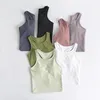 Lululemens Womens Tank Top Top Slim Fit Outsyless Yoga Stirts قميص تم تجانس الرياضة مع صدرية مبطنة