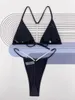 Maillots de bain pour femmes Mini Pearl Bikini Set Summer 2023 Taille basse Deux pièces Maillot de bain Beachwear Biquini