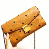 Женская мужская сумка-кошелек на плечо, клатч с клапаном, сумки высшего качества, роскошный дизайнер, натуральная кожа, сумка через плечо WOC, металлическая цепочка, модная сумка-конверт в стиле Лолиты