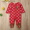 Jumpsuits Christmas Baby Boy Romper Girl Clothes Printed Long Sleeve One-Piece Xmas Rompers Newborn Jumpsuit Infant OutfitsL231101