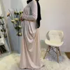 Ethnische Kleidung Neuester eleganter Stil Rüschen Kräuseln Lange Muslim Peignoir Weibliche Kleider Overall Dubai Islamische Türkei Abaya F1971