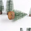 Décorations de Noël Décorations de Noël 40 cm Arbres artificiels Pin de neige Bureau décoratif Mini ornement Navidad Noël année Dr Dhjvl