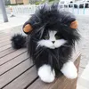 Cat Costumes Lion Wig Funny Costume Puppy Halloween Cosplay Dress Up Clothes Cute Pet Hat For Small Dog Kitten Party Accessories Supplies