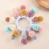 Acessórios de cabelo 4/10pcs Fur Pompom Ball Clips para bebês meninas mini side hairpin crianças apertos barrettes headwear