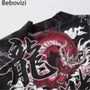 Vêtements ethniques Bebovizi Dragon Imprimer Yukata Hommes Femmes Mode Cardigan Blouse Lâche Haori Obi Vêtements Asiatiques Harajuku Japonais Cosplay Kimono 230331