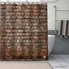 Zasłony prysznicowe retro kamienna ścienna zasłony prysznicowe do mycia tkanin do zasłony łazienkowej wanna dekoracja sztuki z R231101