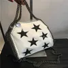 Ny personlig stjärnkedja Kvinnospåse Single Shoulder Crossbody Handbag Europe och USA: s koreanska version av designväskan
