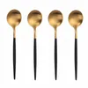 Geschirr-Sets Golden Besteck Edelstahl Geschirr Gabel Messer Set Home Modern Mate Black Besteck