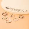 Pierścienie klastrowe Vivilady Trendy 10pie/set alumn pozostawia biżuterię z knurykiem serca dla kobiet vintage osobowość prezent na imprezę hurtową