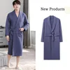 Homens sleepwear roupão noite acolchoado robe luxo mais senhores algodão tamanho homem vestir quente para vestido inverno elegante homens