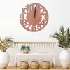 Wall Clocks Circular Digital Wood Carving Tree Shaped Clock Bedroom Minimalist Home Decor