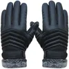 Five Fingers Gloves Autumn Winter Velvet Gloves Men Touch Screen Mittens Glove Male Thickening Hiking riding Outdoor Non-slip Leather Gloves 231031