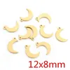 10pcs/lot 316 Stainless Steel Gold Plated Tree Moon Butterfly Small Charms Pendant For Necklace DIY Jewelry Making Fashion JewelryCharms