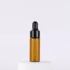 Praktisk produkt Essential Oil Dispenser Bottle 1 2 3 5 ml med Amber Glass Droper -flaska till salu