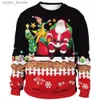 Moletom com capuz masculino novo moletom de Natal masculino Papai Noel roupas gráficas oversized manga comprida tops moda masculina/feminina pulôver universal L231101