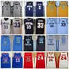 Universidad 3 Georgetown Hoyas Allen Iverson Jerseys Patrick Ewing Uniforme 33 Vince Carter Paul George Wilt Chamberlain 13 Baloncesto universitario