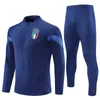 2023 New ITaly Trainingsanzug Survêtement lange Jacke mit halbem Reißverschluss Trainingsanzug Fußball 23 24 Italia Herren Fußball Trainingsanzüge Set Sportbekleidung