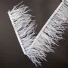 Partihandel Multicolor Feather Trims Natural White Ostrich Feather Craft Ribbon Fringe For Skirt Party Clothing Decor