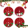 Décorations de Noël Décorations de Noël 60 cm jupe d'arbre rouge père Noël bonhomme de neige élan pied de Noël tapis de base tapis ornements goutte de dhvhe