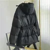 Designer mulheres jaqueta casacos triângulo invertido parkas top moda puffer jaquetas inverno senhora preto formiga cintura casaco