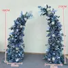 Flores secas luxo casamento pano de fundo adereços arcos de chifre com forma de lua artificial flor arranjo festa arco casamento decoração floral prop 231101