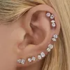 Brincos de parafuso prisioneiro 1 pc cristal orelha piercing cartilagem tragus daith para mulheres mini parafuso de aço inoxidável empilhamento jóias