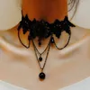 Choker Paris Vintage Spitze Schlüsselbeinkette Gothic Antik Damen personalisierte Accessoires Anhänger Halskette