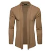 Vestes pour hommes mode hommes printemps col châle Cardigan décontracté couleur unie à manches longues veste manteau ouvert devant hauts vêtements d'extérieur pour hommes