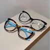 Sonnenbrillenrahmen Vintage Mode Cat Eye Anti Blaues Licht Lesebrille für Frauen Männer TR90 Rahmen Federscharnier Computer Presbyopie Brillen