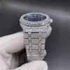 AP ICE Out Watch Men Watchs Full Diamond For Watchs Blue Face Face Automatic Mechanical Wristwatch Movement Movement 42mm 15110 229c