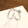 S925 Silver Set Ring Pure Silver Micro Set Zircon Full Diamond Super Sparkling Ring European Fashion Women High End Ring Wedding Party Versatile Jewelry Gift SPC