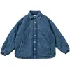 Мужские куртки Японский Cityboy со свободными рукавами, джинсовое хлопковое пальто из стираного денима, мужская и женская однотонная стеганая синяя куртка 231031