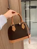 Bolsos cruzados de hombro de concha de alta calidad para mujer, bolsos de diseñador de lujo para mujer, bolsos con cremallera de cuero real, bolso de mano para niñas con caja, bolso de diseñadores de moda con flores