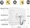 10 pçs transparente de aço inoxidável forte auto adesivo ganchos chave gancho de armazenamento para cozinha porta do banheiro parede multi-função