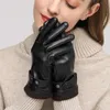 Cinq doigts gants dame chaud écran tactile équitation affaires hiver hommes polaire épaississement froid lecteur 231101