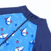 UPF50+ Cartoon Kids Swimwear Long Sleeve Baby Boy Swimwear One Piece Toddler Swimsuit Infant Bathing Suit for Boys Girls SwimOne-Piece Suits