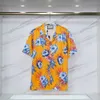 2023SS Mens Flores Tigre camisetas de estampa de tigre Button casual para baixo de manga curta Ternos de camisa havaiana Camisas de vestido de designer de praia de verão